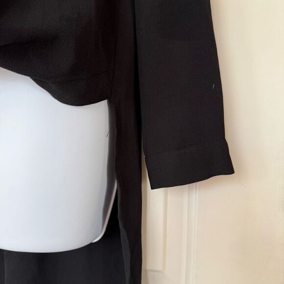 Philosophy Long sleeved Surplice Neck Tunic High-Low Blouse - Picture 6 of 16
